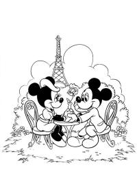 Minnie en Mickey in Parijs