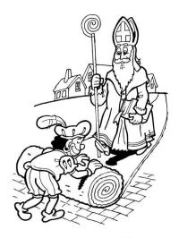 Piet rolt de loper uit voor sinterklaas