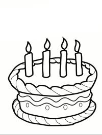 Verjaardagstaart met 4 kaarsen