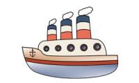 Hoe teken je een stoomboot