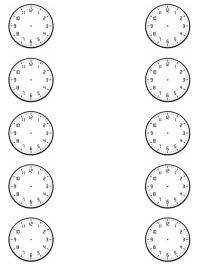10 Klokken zonder wijzers werkblad
