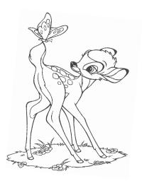 Bambi met vlinder