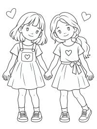 Beste vriendinnen hand in hand