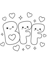 BFF letters schattig