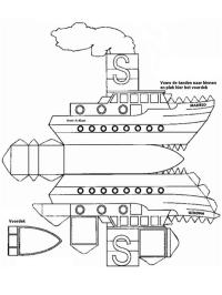 Bouwplaat pakjesboot