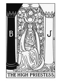 De Hogepriesteres tarotkaart