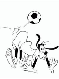 Goofy speelt voetbal