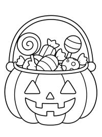 Halloween pompoen emmer met snoep