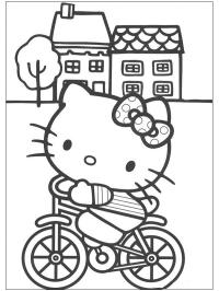 Hello Kitty op de fiets