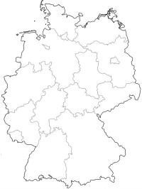 Landkaart Duitsland