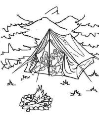 kamperen in een tent