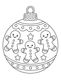 Kerstbal met peperkoekmannetjes