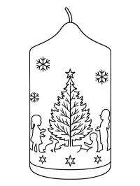 Kerstkaars met Kerstboom