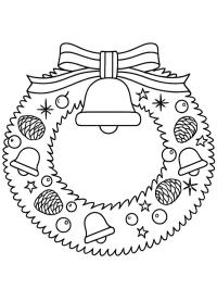 Kerstkrans met kerstklokken