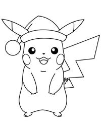 Pikachu met kerstmuts