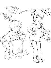 Kinderen spelen met water