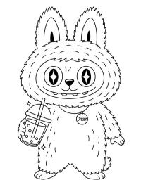 Labubu drinkt boba