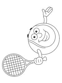 Lachende tennisbal