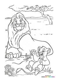 Leeuwenkoning Mufasa en Simba
