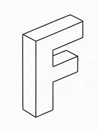 Letter F 3D