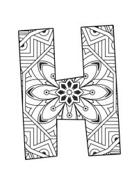 Letter H Mandala