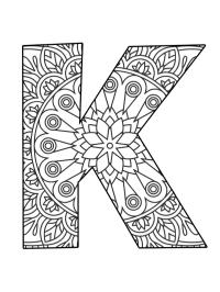 Letter K Mandala