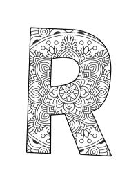 Letter R Mandala