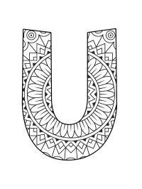 Letter U Mandala