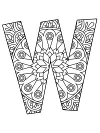 Letter W Mandala