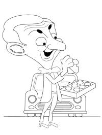 Mr Bean poetst auto