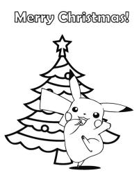 Pikachu bij de kerstboom