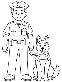 Politieagent met politiehond