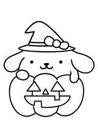 Pompompurin in halloween pompoen