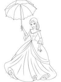 Prinses met paraplu