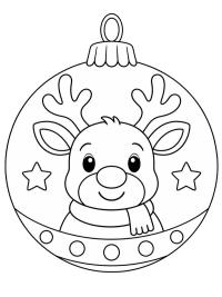 Rendier kerstbal