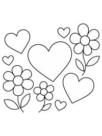 Simpele hartjes en bloemen