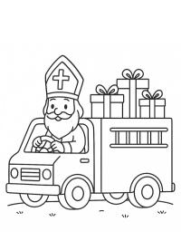 Sinterklaas bezorgt cadeautjes