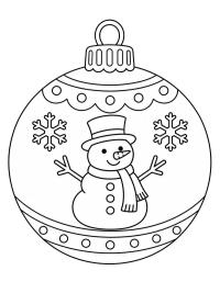 Sneeuwpop kerstbal