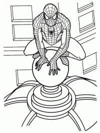 Spiderman beklimt gebouw