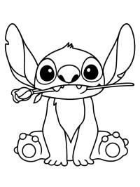 Stitch met roos