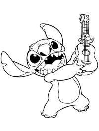 Stitch speelt gitaar