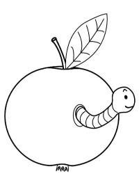 Worm in een appel