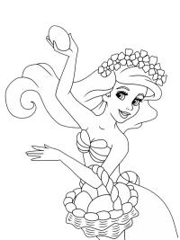 Zeemeermin Ari&euml;l met paaseieren