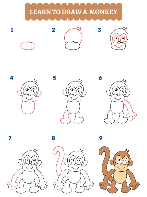 Hoe teken je een aap?