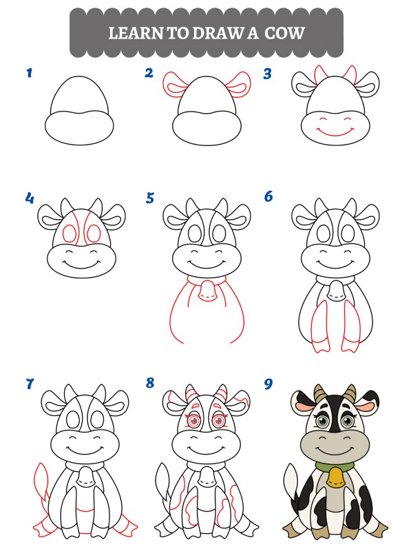 Hoe teken je een koe?