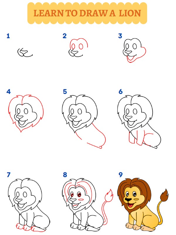 Hoe teken je een leeuw?