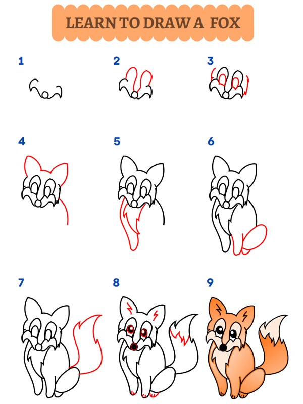 Hoe teken je een vos?