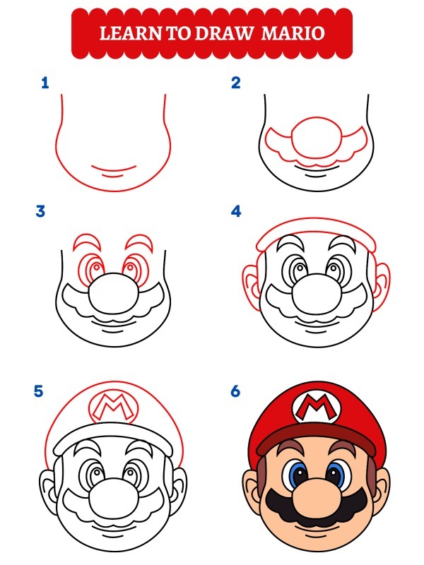 Hoe teken je Mario?