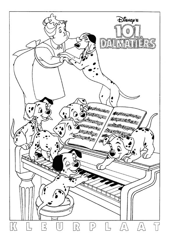 101 dalmatiers Kleurplaat