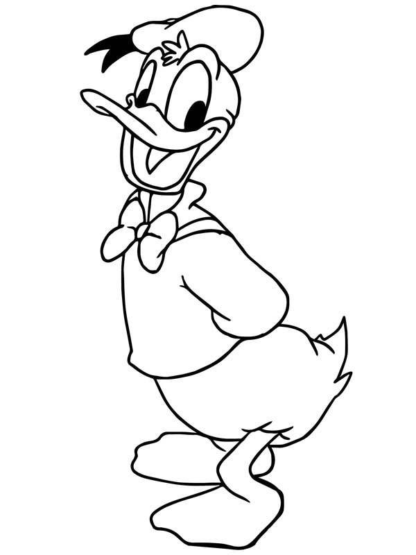 Donald Duck Kleurplaat